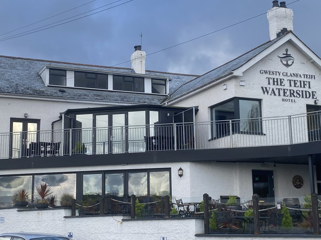silver window film on hotel teifi